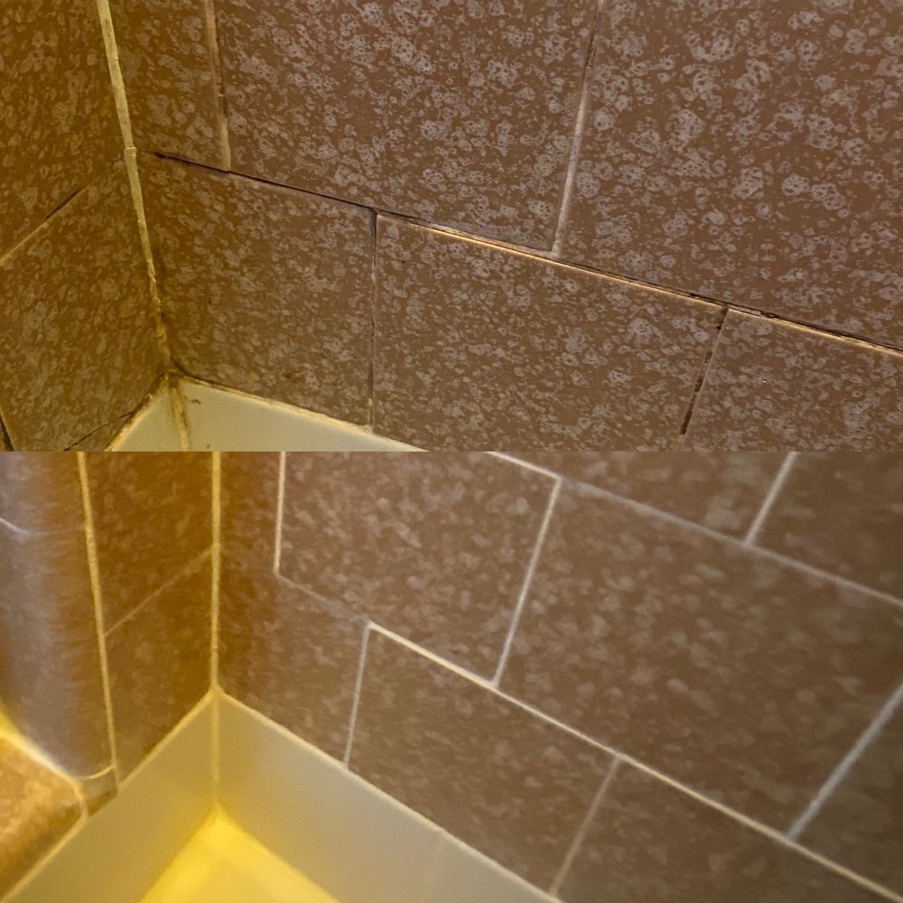 Shower regrout before and after - Regrout Systems