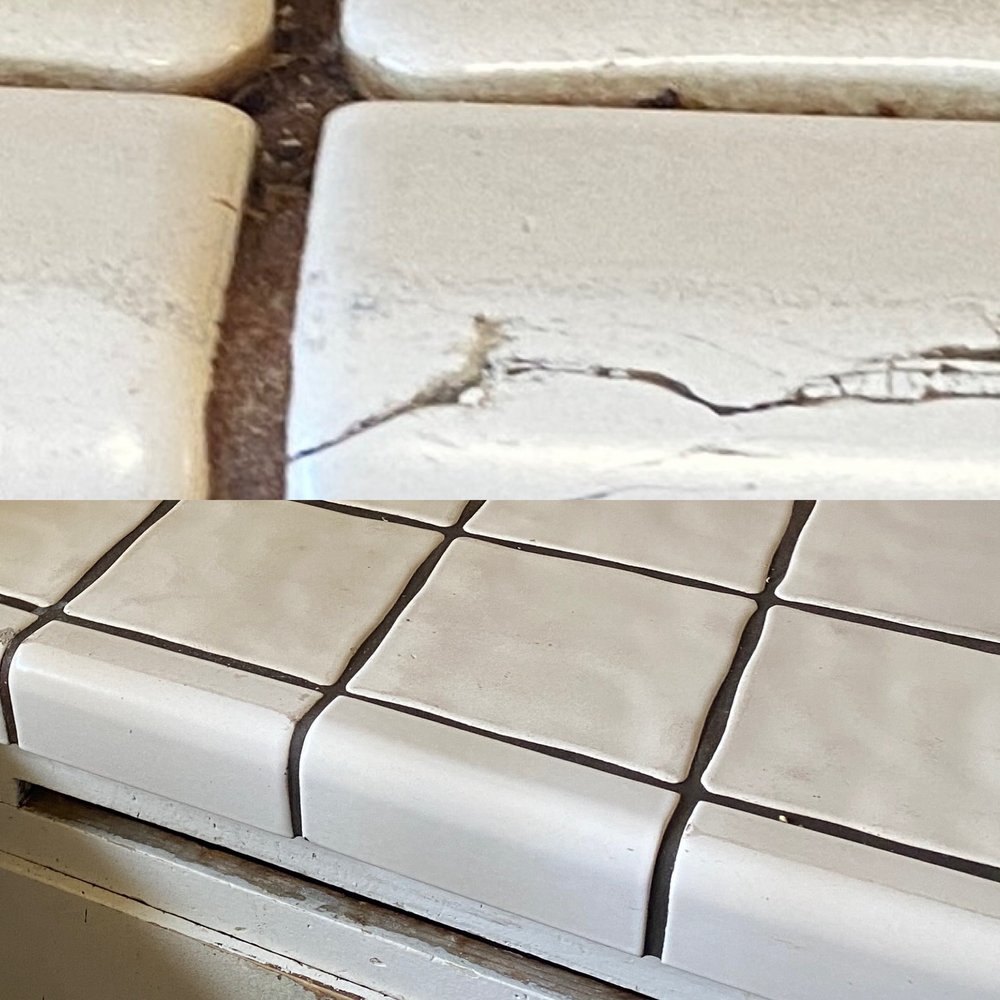 Cracked tile cut out and replaced - Regrout Systems